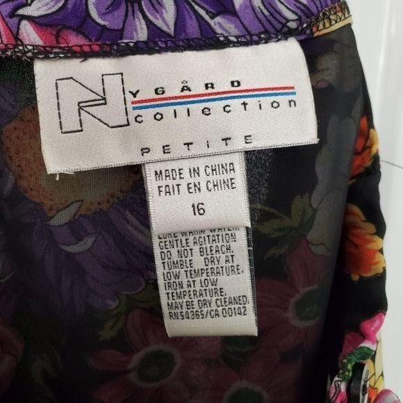 Nygard Collection Petite Floral Wrap Skirt - Picture 7 of 9